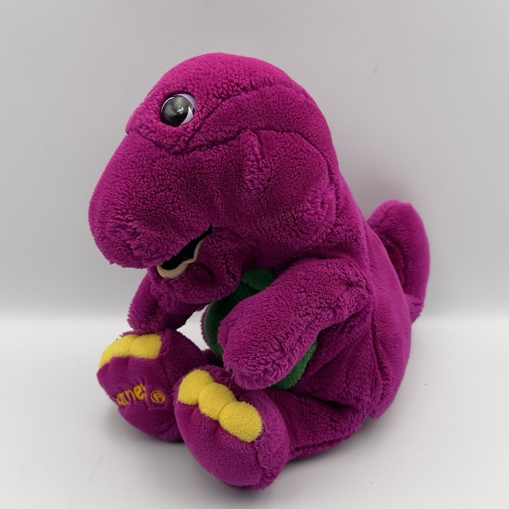 Dakin Vintage Barney Hand Puppet Plush 1992 Stuffed Animal Purple Dinosaur 14"